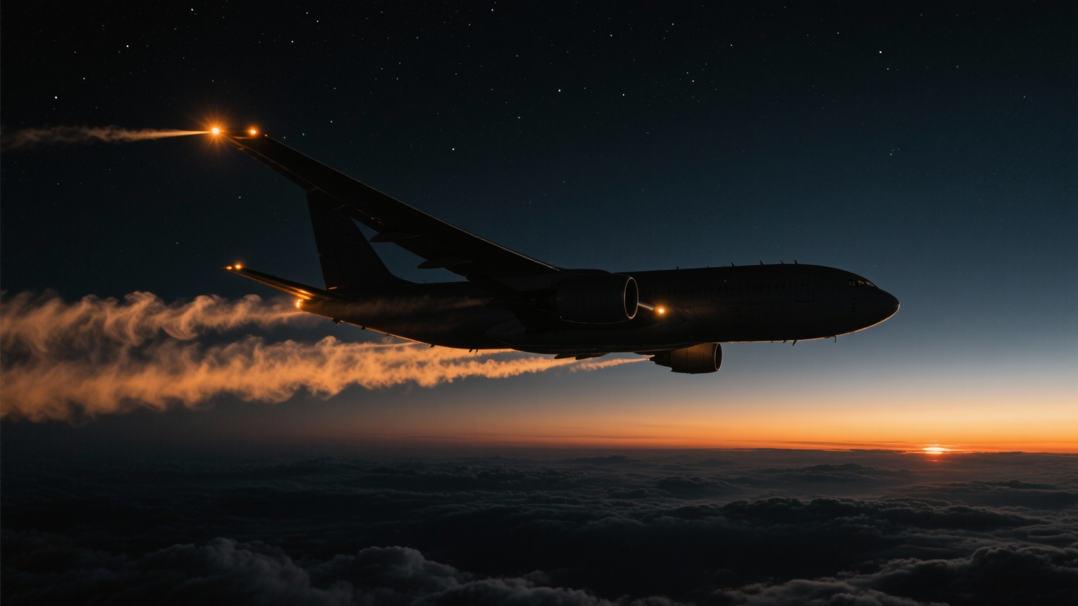 Cargo plane in flight